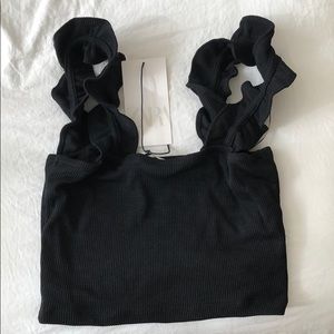 NWT Zara black crop top